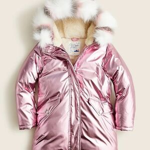 J Crew Metallic Fishtail Parka